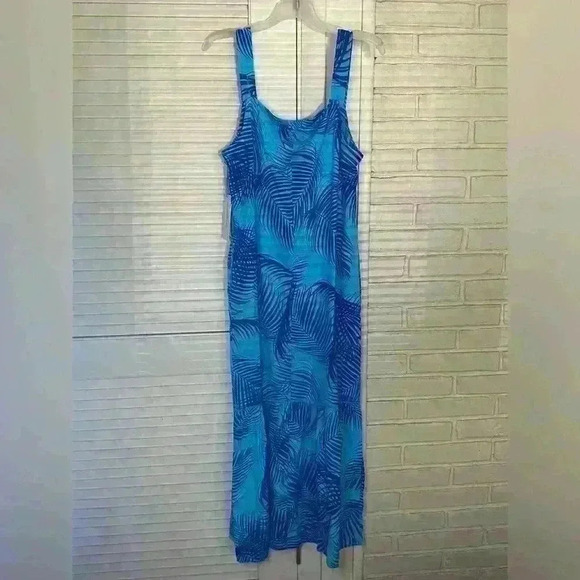 Liz Claiborne Dresses & Skirts - Liz Claiborne Linen CALYPSO PALMS Tank Dress Size Small
